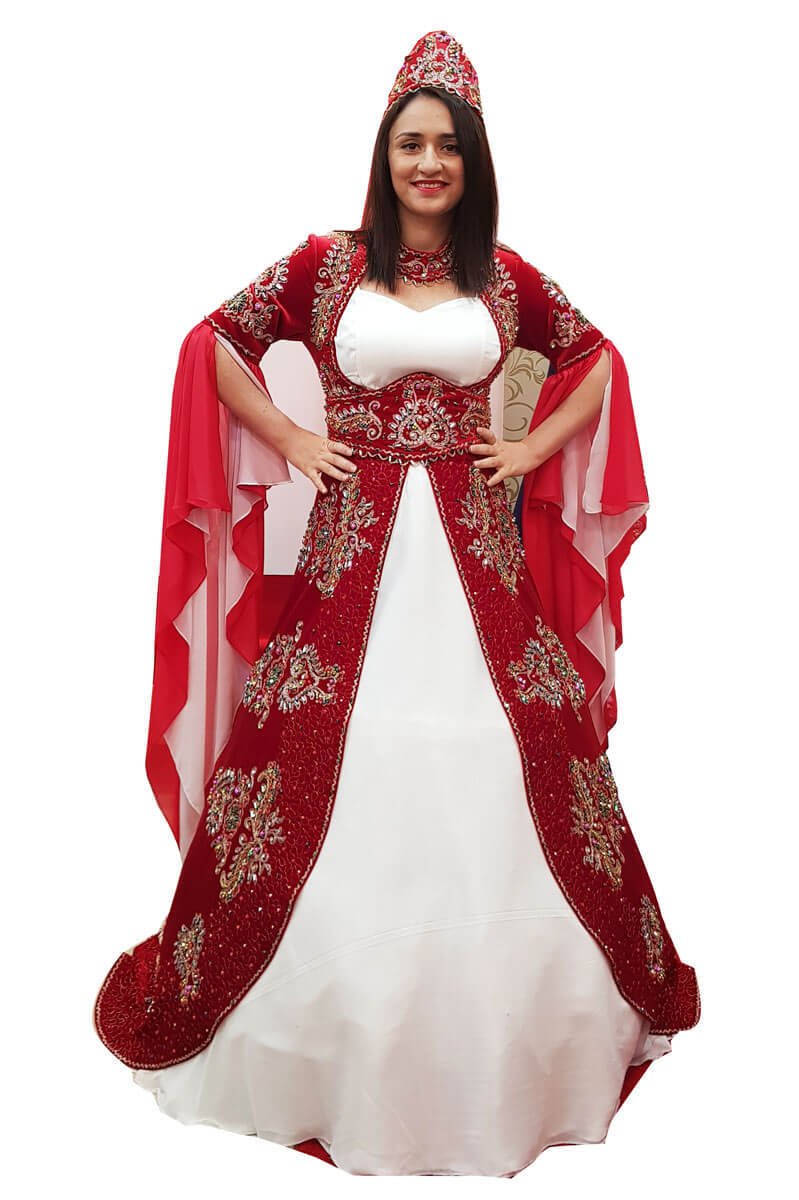 Kırmızı Bindallı (Kaftan) Kına Elbisesi Modelleri 2019-2019 58